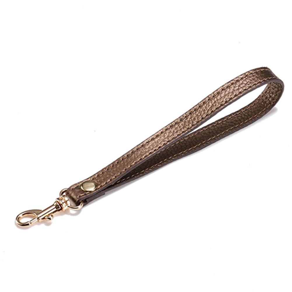 Egurs Brown Genuine Leather Wrist Strap Diy Replacement Strap For Wallet Clutch Wristlet Purse Keys Keychain Pouch
