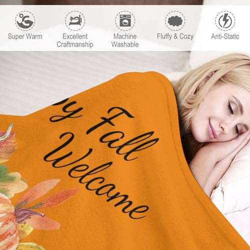 Couverture feuilles d'érable chrétiennes Happy Fall, le cadeau idéal pour réchauffer les cœurs