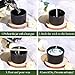 CONNOO 15 Pack 4 OZ Matte Black Glass Candle Jars with Airtight Bamboo Lids for Making Candles, Bulk Small Wide Mouth Empty Candle Containers with Sticky Warning Labels - Dishwasher Safe