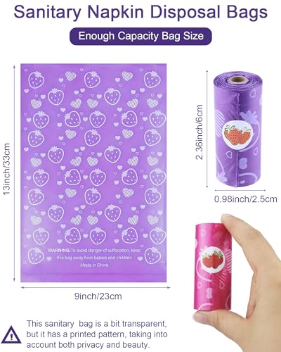 Image of 150 Pcs Sanitary Napkin Disposal Bags, ArtCute Mini Disposable Sanitary Bag Personal Care Tampons Disposal Trash Bag for Sanitary Women Privacy Handling Disposable Diaper Bags