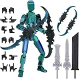 PKKP T13 Action Figure, T13 Action Figures Ya Montado, Impresión 3D de Figuras Móviles con Múltiples Articulaciones, Figura de Acción Robot, Regalos Decoraciones de Escritorio (Verde Láser)