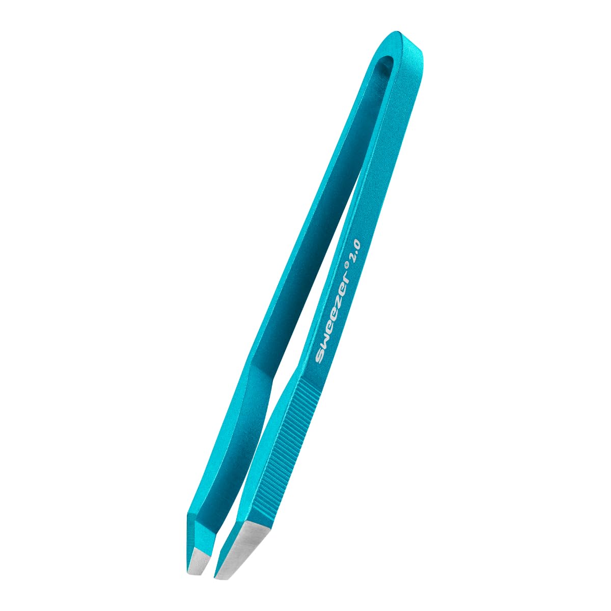 Rubis Blue Switzerland Tweezer Sweezer 2.0 - Slanted Eyebrow Tweezers - Handcrafted Precision Aluminium Eco Tweezers