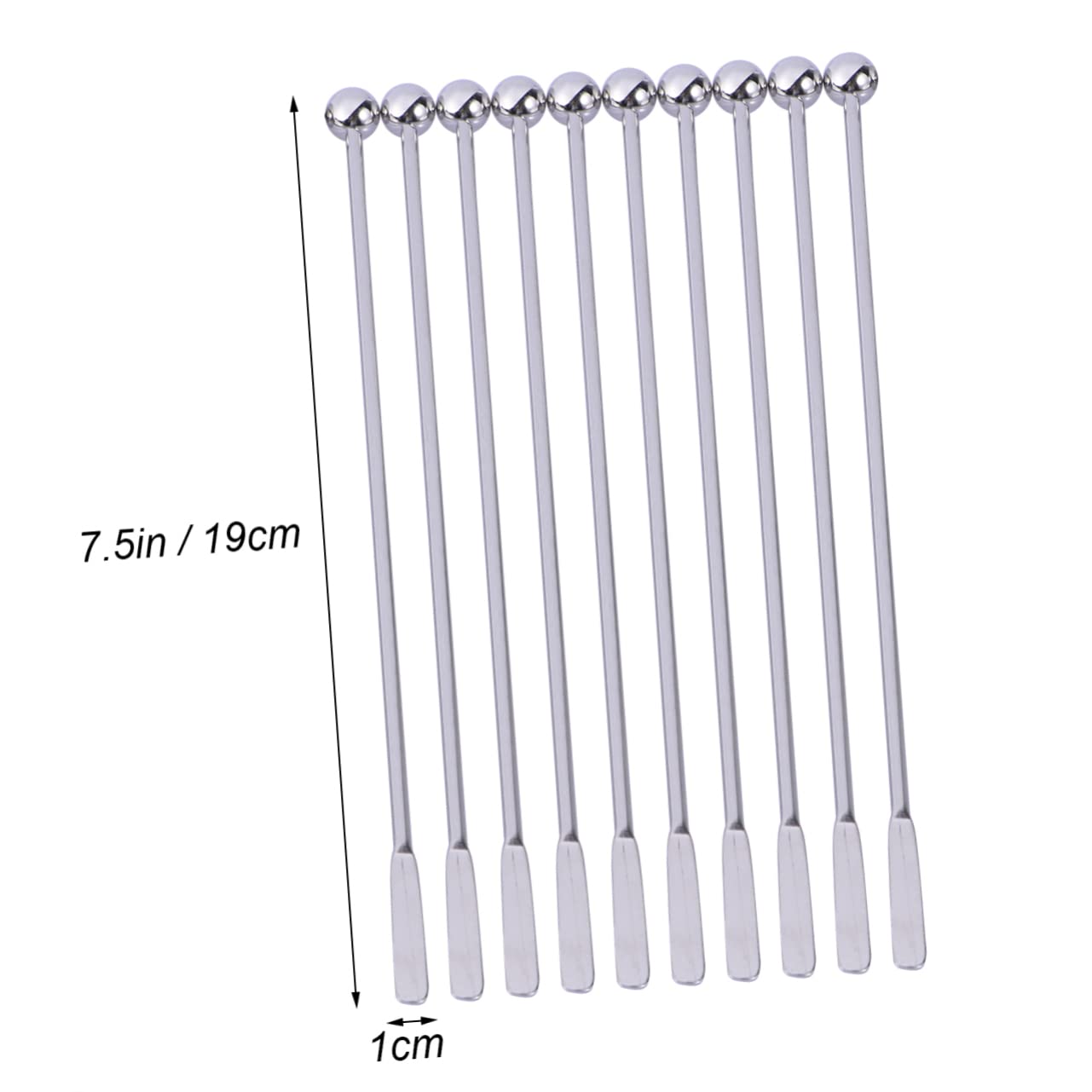 Ciieeo 15 Set Bere Mescolare Durevole Scelta Del Cocktail Arredamento Del Caffè Agitatore A Paletta Bere Un Bastoncino Porta Caffè Bastoncini Silver Riutilizzabile 10 Pezzi * 15