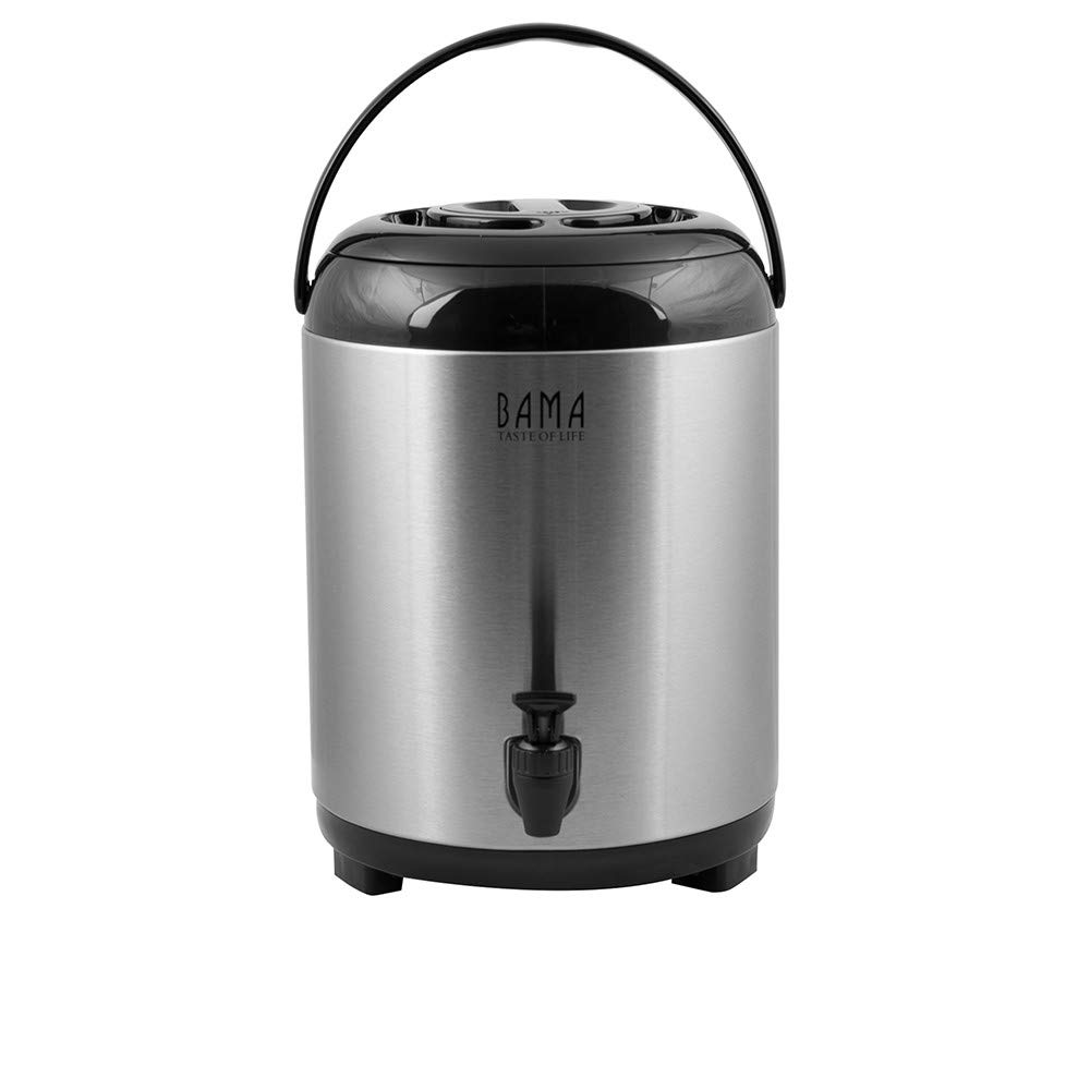 Bama Conterneur Isotherme avec Robinet 10L Portable Inox pour boissoins chaud ou froid Conservation 6h chaud, 8h froid
