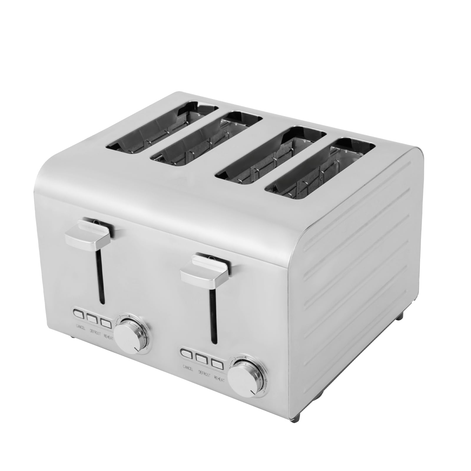 4 talerze tosterowe, 1500 W/50 Hz, stal nierdzewna 430, bardzo szeroki demontaż, podgrzewanie, rodzina piekarnia, bar przekąskowy, srebrne bułki, bułeczki i gofry
