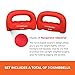 Gymenist Set of 2 Hand Shaped Neoprene Exercise Workout Jogging Walking Cardio Dumbbells Pair (4-LB Red)