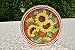 Tuscan ceramic dish/plate handmade ceramic, hand-painted with sunflowers design made in Italy