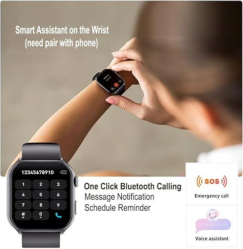 Miniatura 4 de Reloj inteligente con rastreador de actividad física (respuestahacer llamadas) con monitor de frecuencia cardíaca, contador de pasoscalorías,