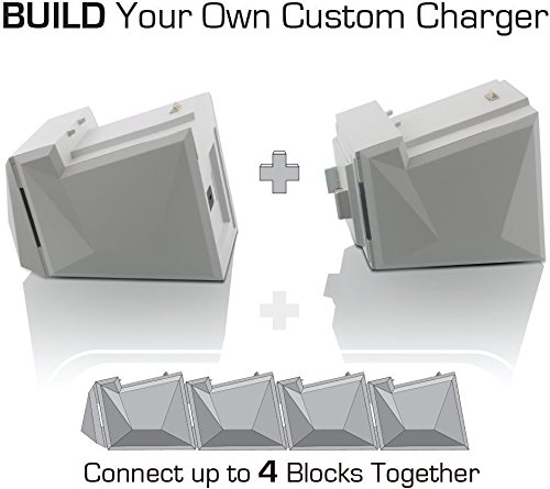 Nyko Charge Block Solo (White) - Controller Charging Station with Rechargeable Battery, Cover and included Micro-USB/AC Power Cord for Xbox One