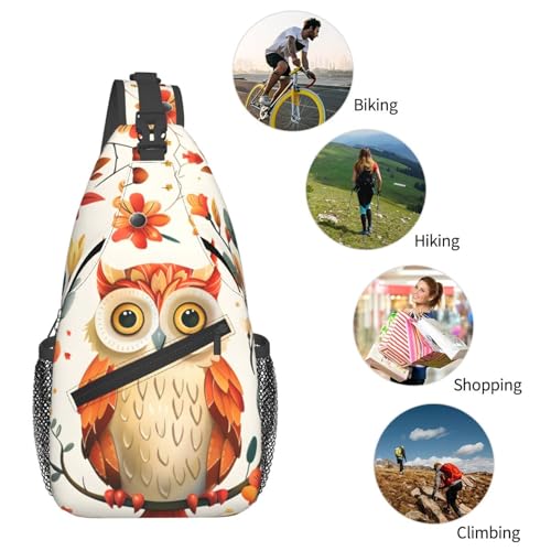 Bolso Cruzado Ligero Cartoon Owl para Senderismo miniatura 6