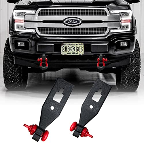 Vijay Front Tow Hook Mount Bracket And D-Ring Compatible With 2009-2022 Ford F150 #TOP7