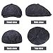 2 Pack Newsboy Hats for Men Classic 8 Panel Wool Blend Ivy Hat Black Brown