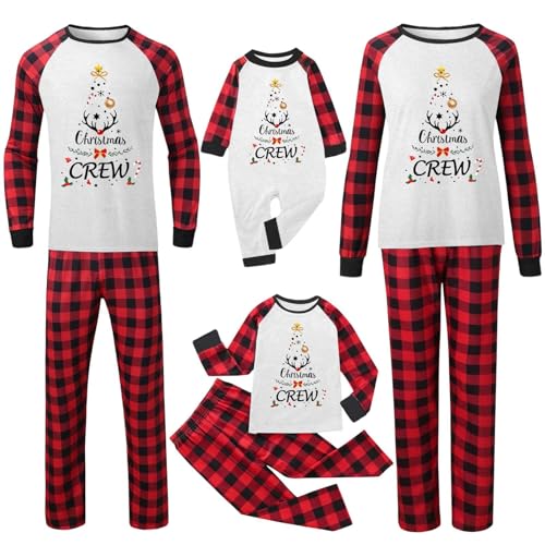 Pijamas de Navidad a juego para la familia, divertidos conjuntos a juego, pijamas de Navidad con diseño de Papá Noel, ciervos, pijamas de Navidad 2025 para mujeres y hombres, pijamas de moda para
