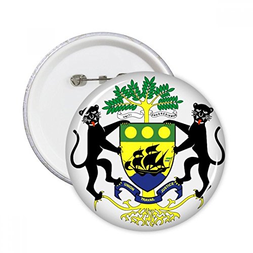 Bouton National Gabon badge rond 5pcs pour vêtements M