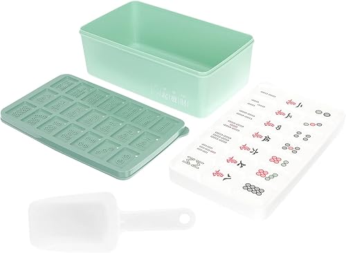 Zerodeko Bandeja de accesorios 1 juego Mahjong patrón bandeja de hielo cocina hielo hogar cubo de hielo whisky cubo de hielo cuadrado bandeja de