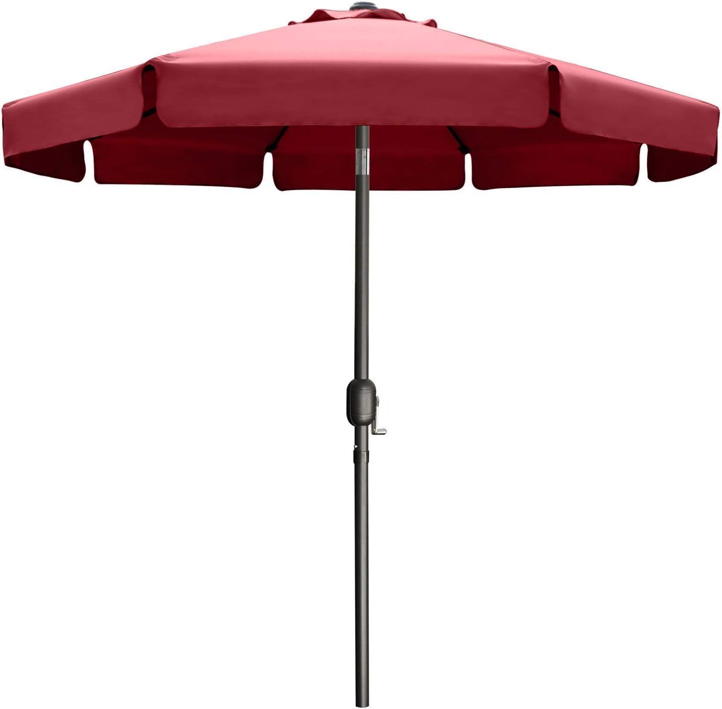 ABCCANOPY 10FT Outdoor Garden Table Umbrella Patio Umbrella Market Umbrella with Push Button Tilt Burgundy and 9' Patio Umbrella Table Market Umbrella with Push Button Tilt Turquoise