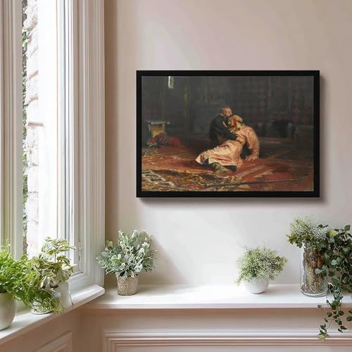 Toile encadrée Ivan le Terrible Repin 30x45 cm prête à suspendre sans effort
