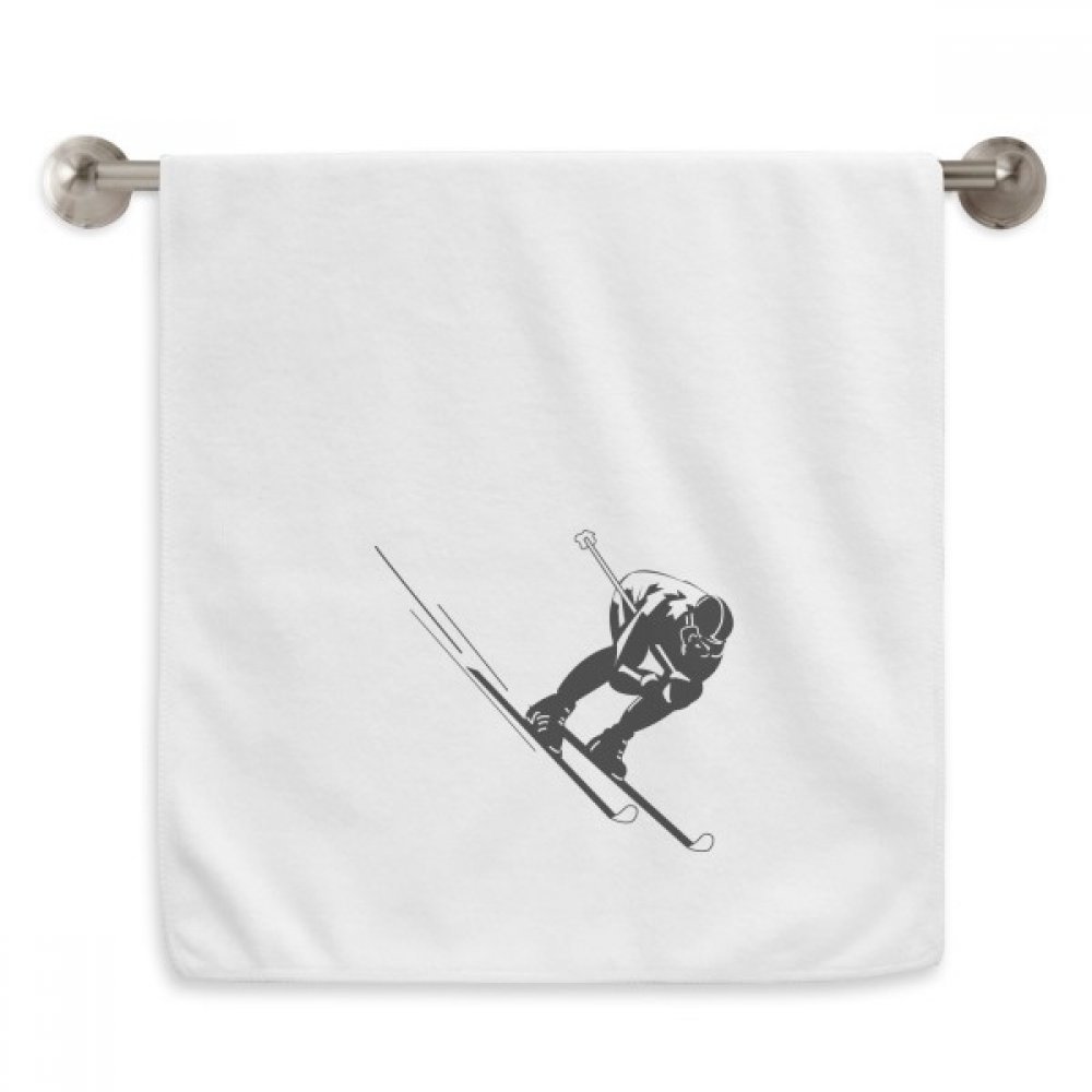 Serviette ski noir absorbante pour éliminer la transpiration après le sport