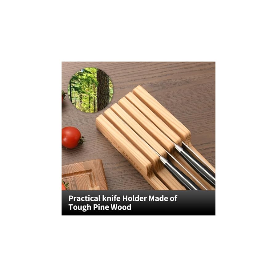 Kitchen-Knife-Set-6-Pieces-Knife-Block-Sets-with-Bamboo-Knives-Drawer-Organizer-Perfect-for-Home-and-Chefs-Premium-Knife-Holder-Slots-for-5-Knives-Kitchen-Drawer-Counter-Top KATISUN Kitchen Knife Set, 6 Pieces Knife Block Sets with Bamboo Knives Drawer Organizer, Perfect for Home and Chefs, Premium Knife Holder, Slots for 5 Knives Kitchen Drawer, Counter Top