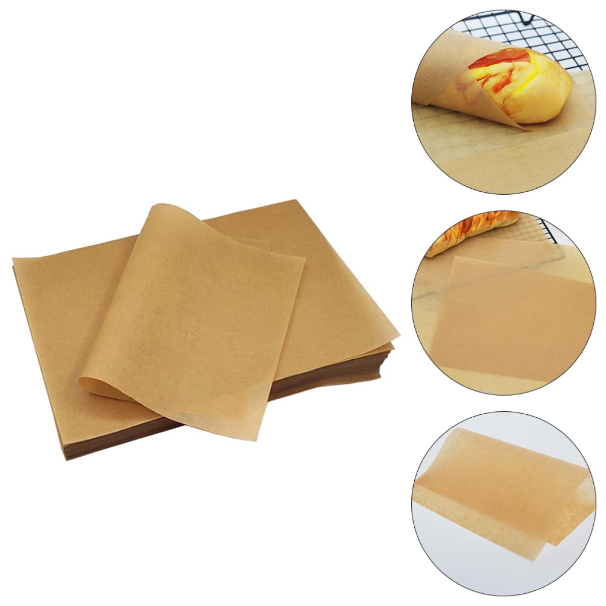 100pièces Papier Sulfurisé Pour Cuisson Antiadhésif Prédécoupé Feuilles Pour Plaques De Cuisson Pâtisseries Et Aliments