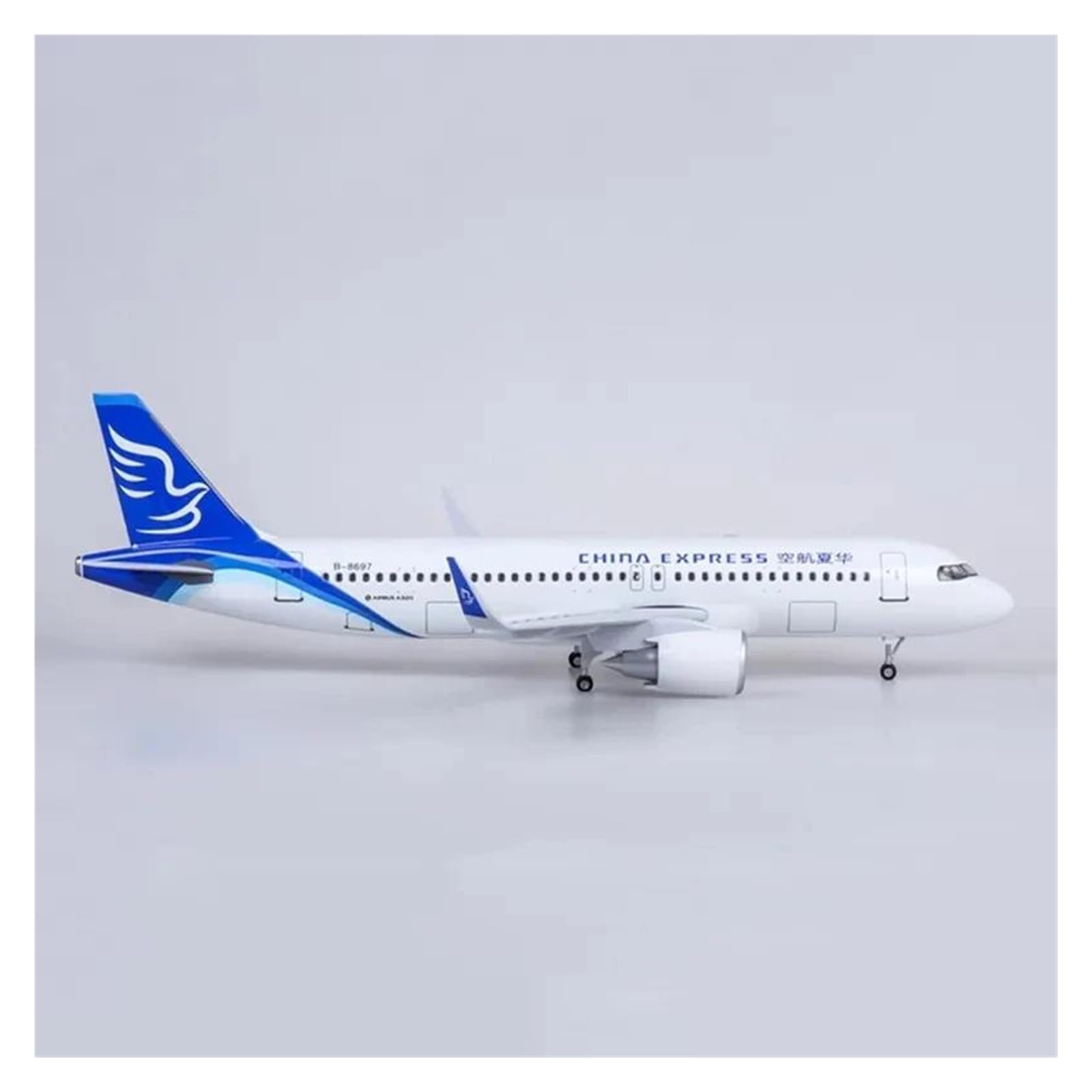 Diecast zabawki samolotowe w skali 1/80 dla samolotu A320 NEO Express Airlines Airbus Light z oświetleniem LED do kolekcji Fine Craft Model samolotu do zbierania i wyświetlania (bez światła)