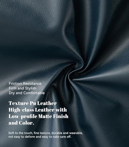 Image of Kingfun Living Room Furniture Sets, 3 Seater Couch and Armchair, Mid Century Modern Sofa Set, Faux Leather Couch with Solid Wood Frame for Living Room & Bedroom, Blue
