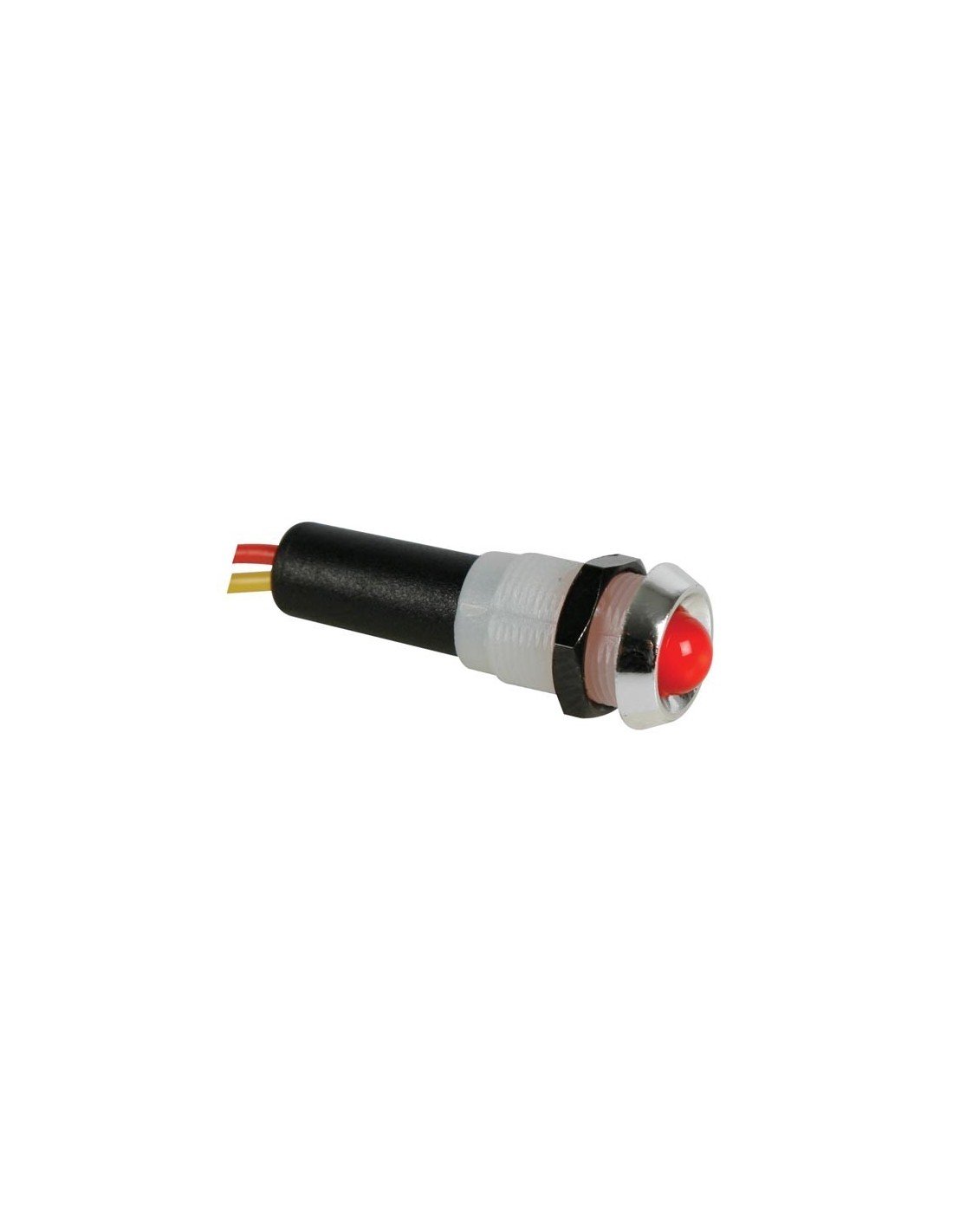 Perel 139223 LED Power Indicator, 24 V, ABS Chrome Case – RED