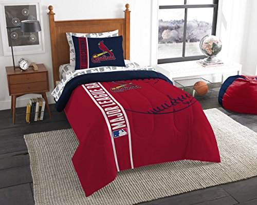 NORTHWEST The Company MLB St. Louis Cardinals Soft & Cozy 5-Piece Twin Size Bed in a Bag Set