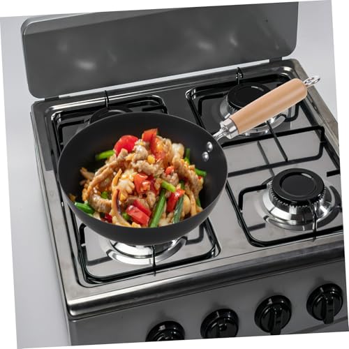 Hemobllo wok pequeño de hierro estilo japonés miniatura 3