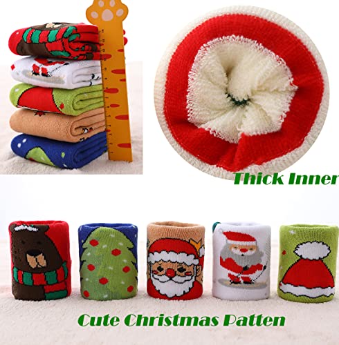 YXBQueen Kids Christmas Winter Socks for Boys Girls - Thick Warm Children's Xmas Holiday Toddler Socks4
