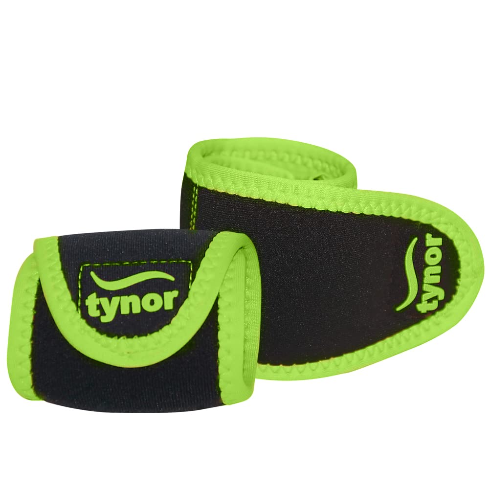Tynor Wrist Support With Thumb Loop (Neo), Black & Green, Universal, Pack of 2