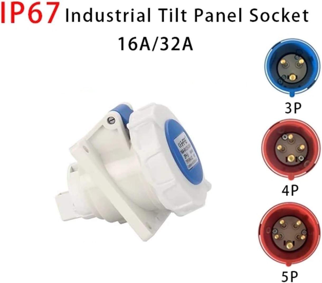 1pcs IP67 Industrial Plug and Socket 3P 4P 5P 16A/32A Waterproof Connector(5P,16A_Type 13)