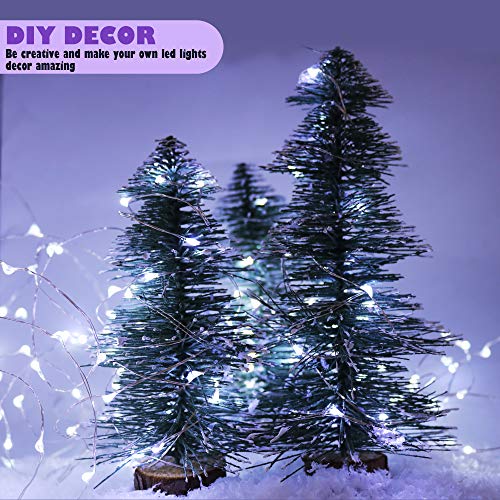 6PCS Fairy String Cool White Changing Twinkle Lights with 2pcs Remote, 6.5ft 20 LEDs Silver Wire,CR2032 Battery Powered, Indoor Decorative Bedroom,Wedding,Patio,Christmas,Outdoor Garden,Stroller