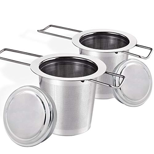 Tea strainer tea filter tea strainer for loose tea, foldable handle design. Fits most tea cups