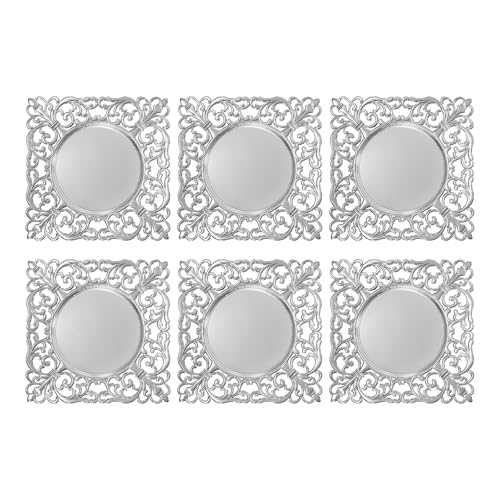6 Platos Cuadrados Plateadores 11.8 Pulgadas Plateadores miniatura 1