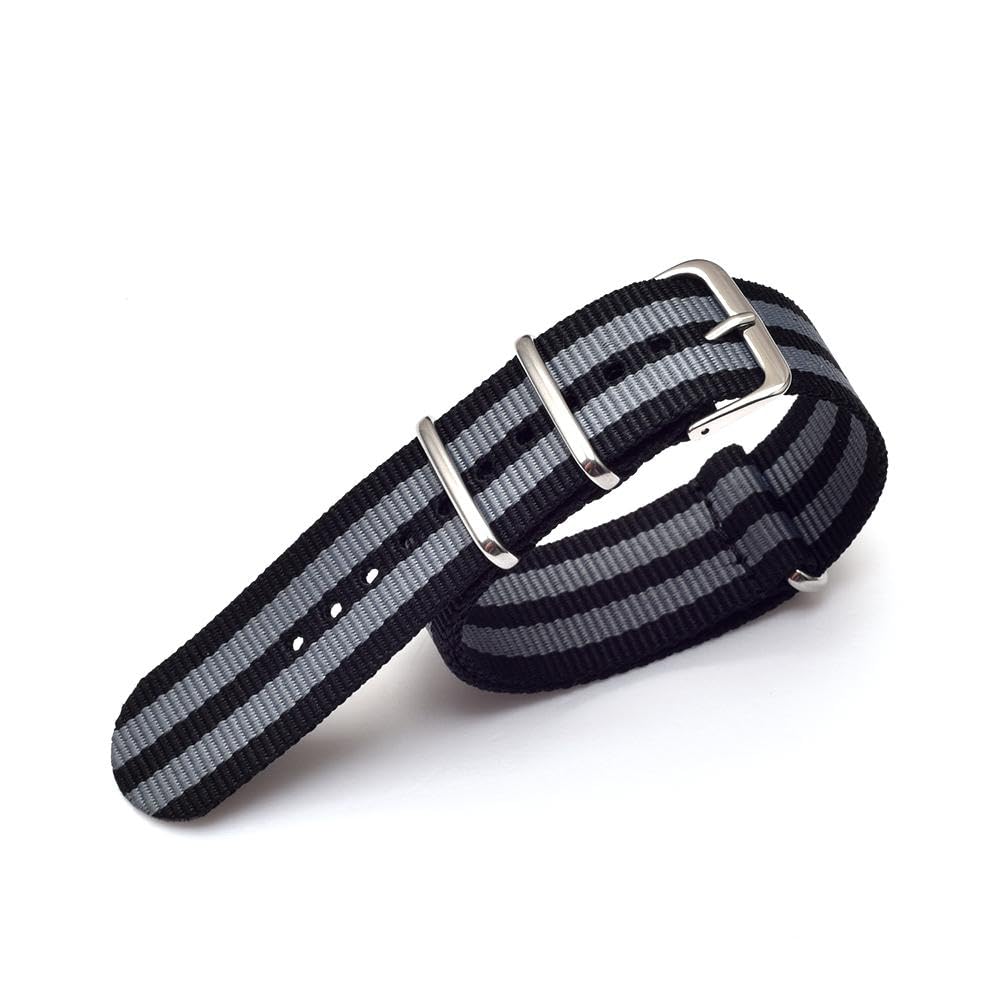 NATO Nylon Watch Band/Watch Strap - Multicolor with Stainless Steel Buckle