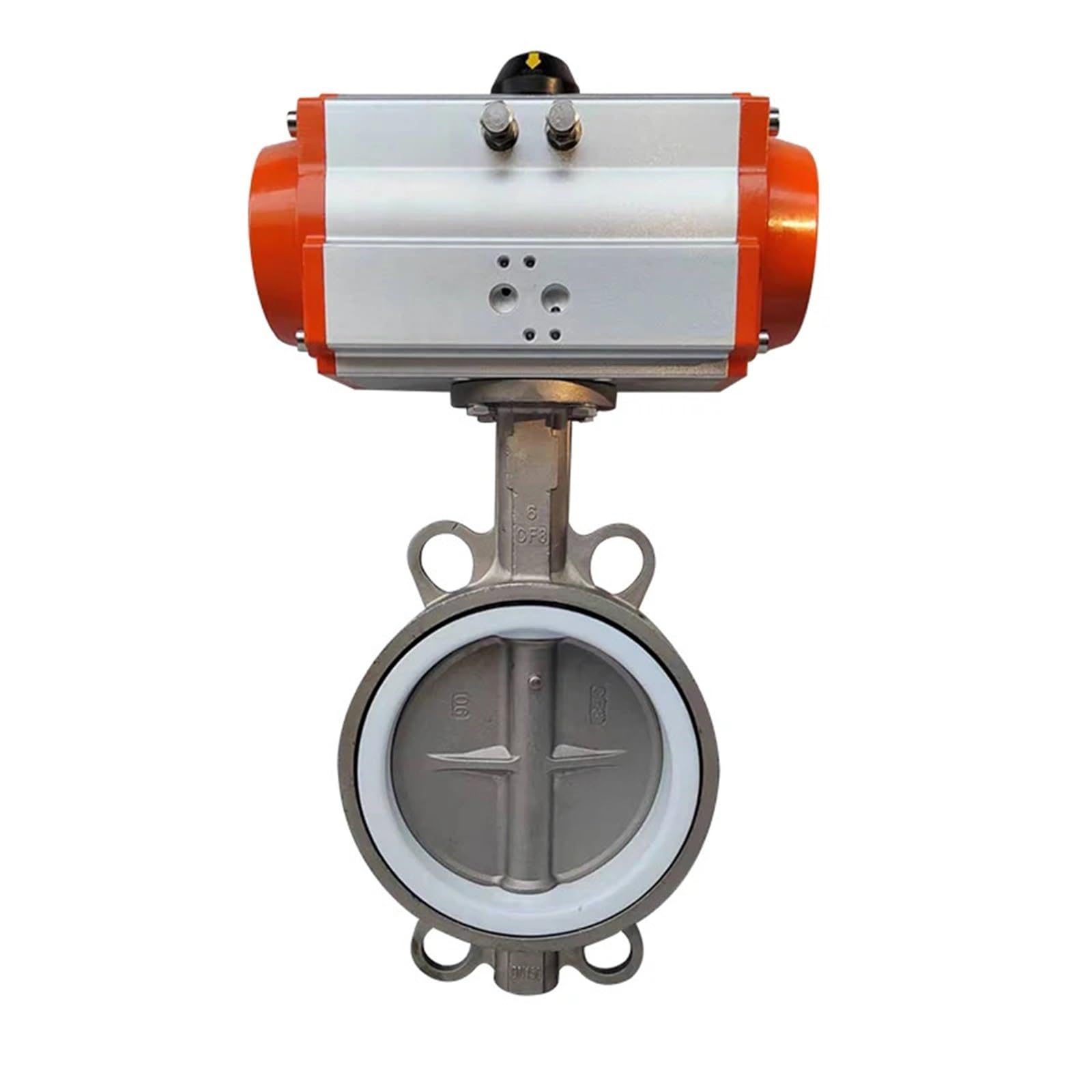 D671F-16P Stainless Steel Wafer Type Pneumatic Butterfly Valve DN150 DN200(DN200)