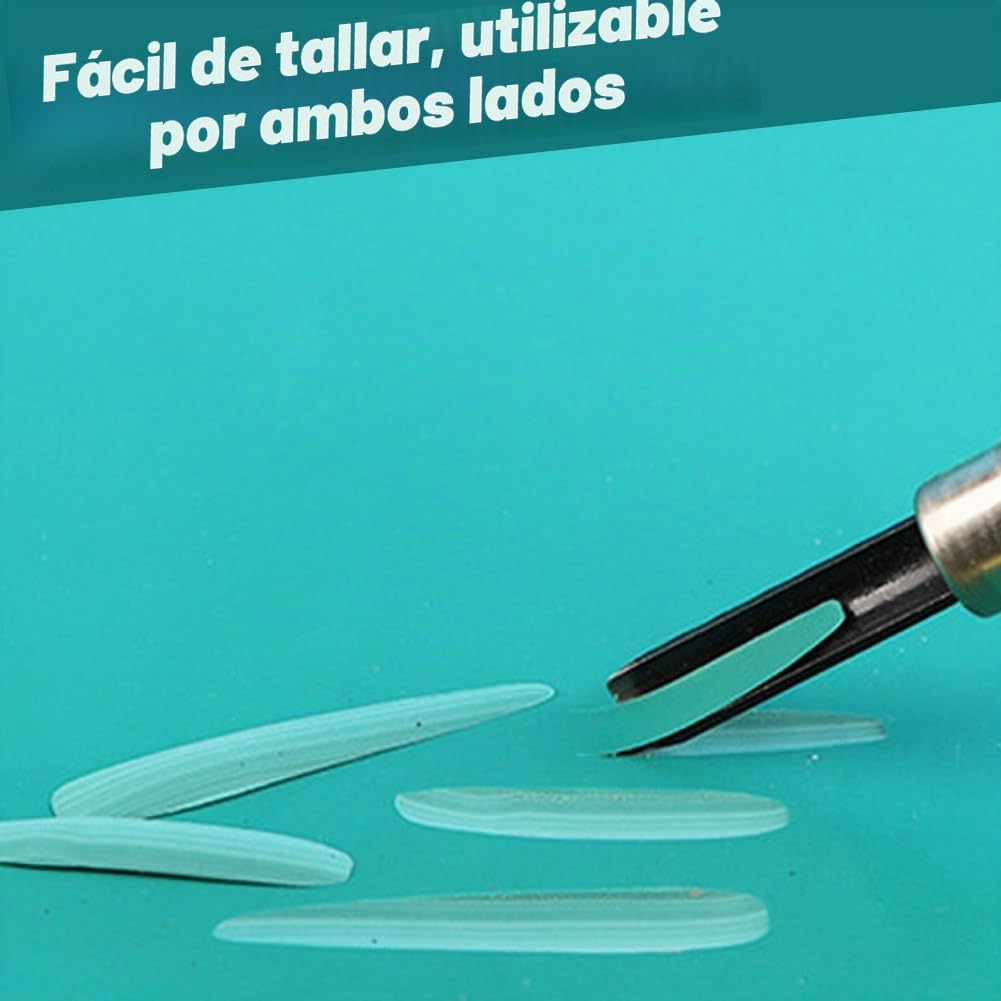 Gohytal Placa de linóleo de goma blanda para grabado, 2 placas de polímero para impresión de linóleo, bloques de goma A4, superficie plana, placas de linocorte, juego para grabado, sello propio,