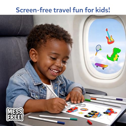 Image of Skillmatics Cling Art - Color Clingz, 40+ Reusable Static Stickers, Mess-Free Fun for Kids, DIY Craft Kits & Supplies, Travel Toys, Creative Gifts for Boys and Girls Ages 3, 4, 5, 6, 7