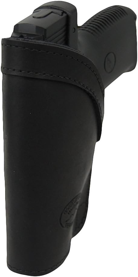 Barsony New Black Leather Inside The Waistband Holster for S&W M&P Shield with Laser