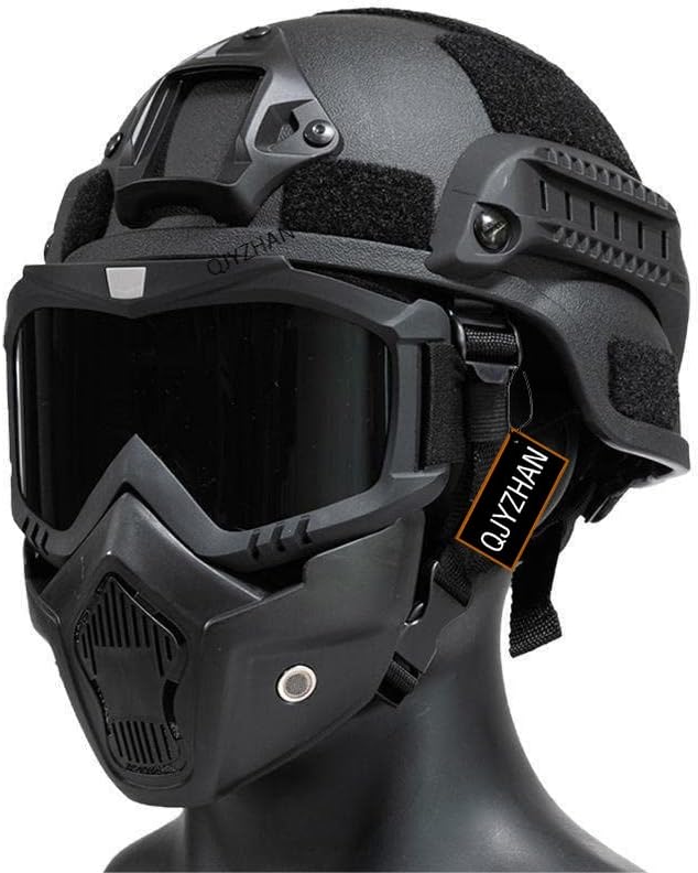 Miniatura 3 de El casco Airsoft puede ajustar el casco táctico ACH y la máscara Airsoft con gafas antivaho extraíbles se utiliza para deportes al aire libre de