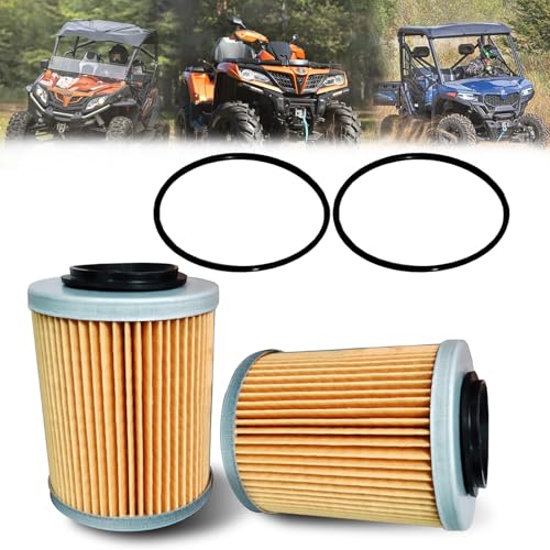 QYMOTO CFMOTO Oil Filter with O Ring for CFMOTO Cforce Zforce Uforce 400 500 600 800 900 950 1000 1000 XL UTV ATV Accessories OEM 0800-011300(2 Pack)