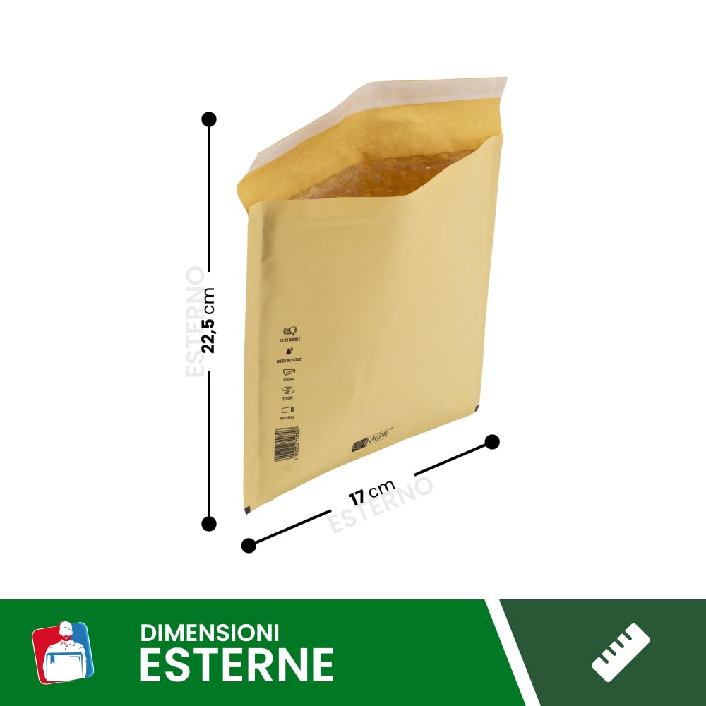 Favorit 50 Buste Postali Imbottite Con Pluriball - Formato 24x33 Cm, Bianco, Per Spedizioni Sicure - Foto 2