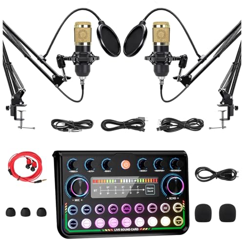 Kit de mixage audio avec carte son et micro pour enregistrement