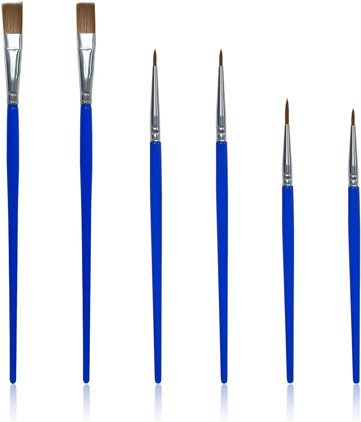 ALLY-MAGIC Detail Paint Brush Set, Detail Thin Paint Brushes, 6 PCS Miniature Painting Brushes Kit, Fine Tip Paint Brush, Mini Paints Brush Set for Acrylic, Watercolor, Oil, Face Painting Y9-LSGXHB