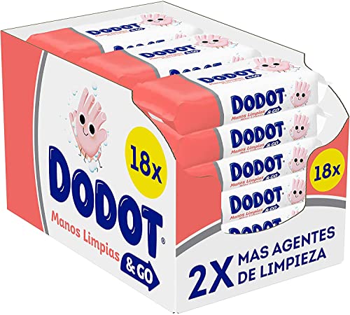 Dodot Manos Limpias & Go 18 Paquetes De 40 Unidades, 720 Toallitas, Toallitas Higienizantes De Manos Para Toda La Familia