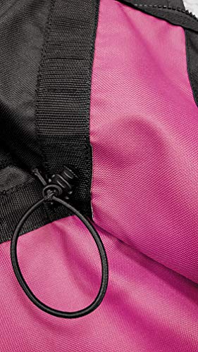 Dingo Hundetrainingsweste für Sport, Agility, Apportieren, Gehorsam, Wasserdicht, Viele Taschen für Spielzeug und Snacks, 2-Wege-Reißverschluss, Kordelzug an der Taille Rosa Große XL 16412-2