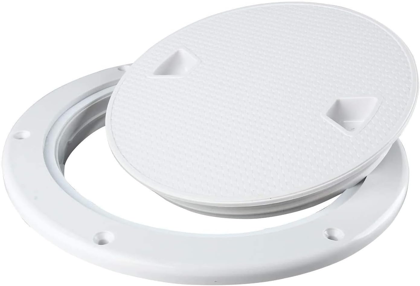 Boat Deck Cover 4" 6" 8" Marine Inspection Hatch Deck Plate Access & Lid Round Non-Slip Strorage Coverlet Hatches RV Yacht White