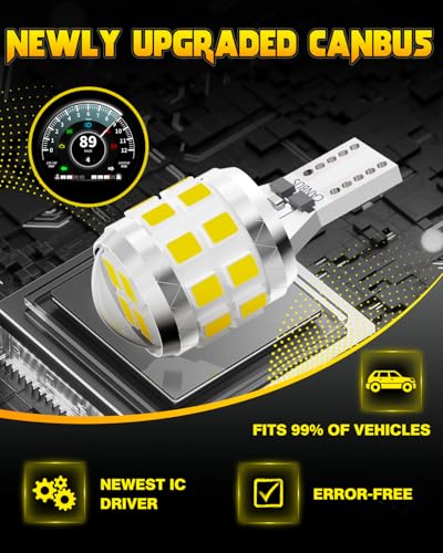 Bombillas LED 921 pack 2 con lente proyector HD, 6500K blanco miniatura 3