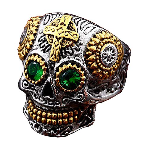 Image of Genuine Stainless Steel Ring Jewelry for Men Fashion Punk Biker Skull Rings